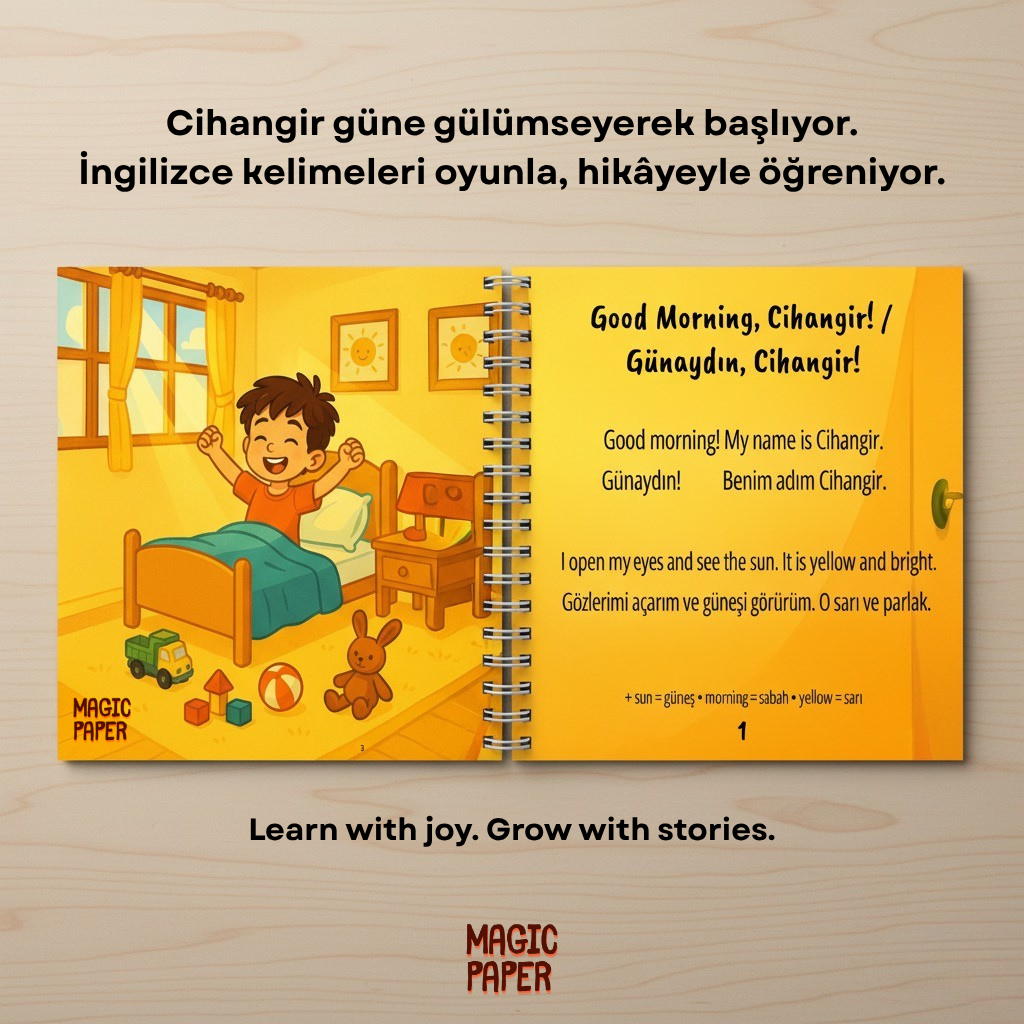 Benim İlk İngilizce Kitabım– Çocuğunuzun İsmine Özel