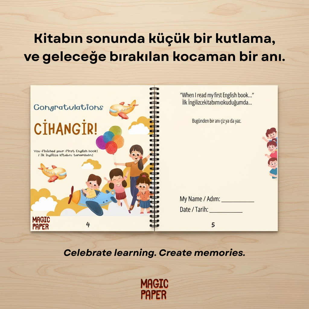 Benim İlk İngilizce Kitabım– Çocuğunuzun İsmine Özel